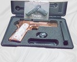 SDS IMPORTS Custom 1911 TISAS 9mm, High Polish & 18K Rose Gold Plated - 5 of 5