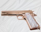 SDS IMPORTS Custom 1911 TISAS 9mm, High Polish & 18K Rose Gold Plated - 3 of 5