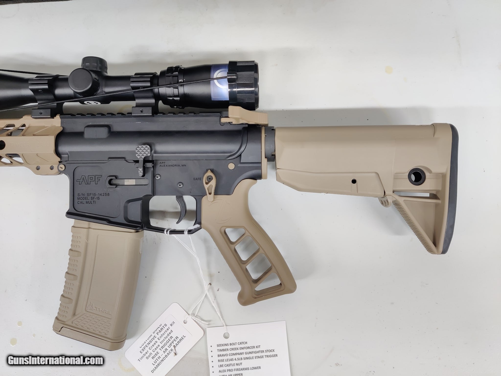 ALEX PRO FIREARMS APF/LUTH-AR Custom AR-15 w/Timber Creek Enforcer Kit ...