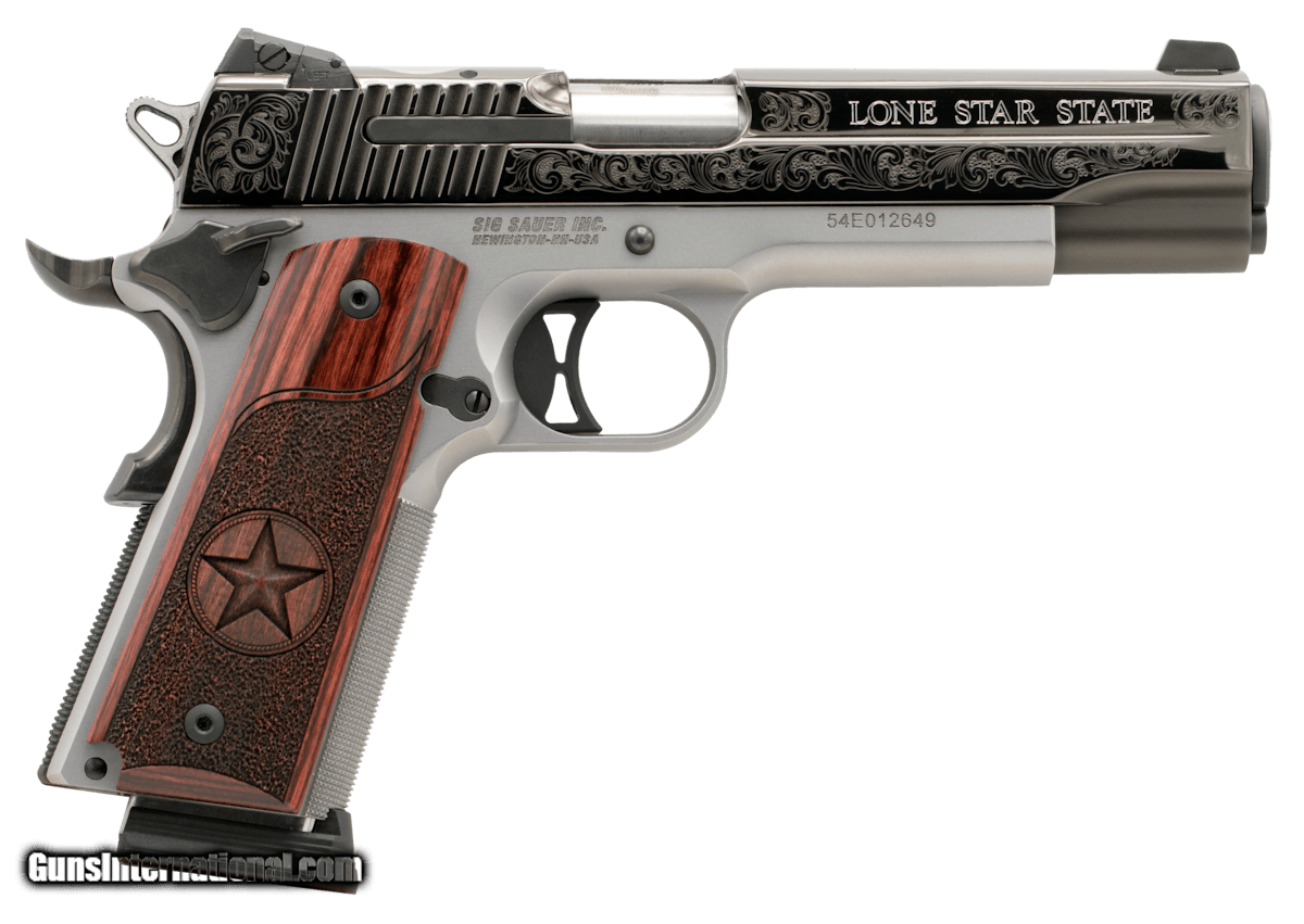 SIG SAUER 1911 TEXAS ENGRAVED TWO TONE