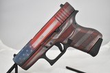 GLOCK 43 G43 Apollo Custom USA Flag Battle Worn 9MM LUGER (9X19 PARA) - 2 of 7