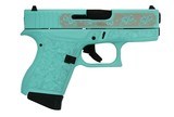 GLOCK G43 Tiffany Blue & Rose Engraved 9MM LUGER (9X19 PARA)