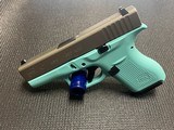 GLOCK Cerakoted Robin‚‚s Egg Blue Glock Model 42 380 acp .380 AC - 2 of 3