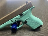 GLOCK Cerakoted Robin‚‚s Egg Blue Glock Model 42 380 acp .380 AC - 3 of 3