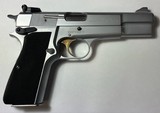 BROWNING HI POWER (BELGIAN) Nickel/Silver Chrome 1980-1985 9MM LUGER (9X19 PARA) - 1 of 3