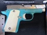 KIMBER MICRO 9 Teal off white grips Special Edition 9MM LUGER (9X19 PARA) - 1 of 2