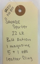 SAVAGE ARMS SPORTER .22 LR - 3 of 3