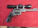 RUGER SUPER REDHAWK TARGET GREY 454 CASULL/45LC WITH SCOPE .454 CASULL - 1 of 3