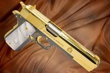 SPRINGFIELD ARMORY - 1911 Mil-Spec - 24K Gold & Black Chrome Plated .45 ACP - 1 of 3