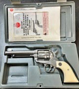 RUGER VAQUERO 45LC BRIGHT STAINLESS STEEL W/ ORIGINAL BOX & PAPERS .45 LC - 1 of 3