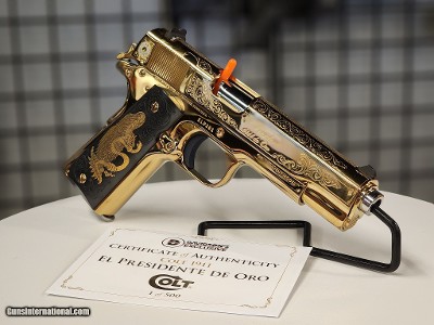 COLT 1911 EL PRESIDENTE DE ORO .38 SUPER