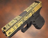 GLOCK 19, 9mm 24K GOLD Plated with MAYAN AZTEC Design 9MM LUGER (9X19 PARA) - 2 of 3