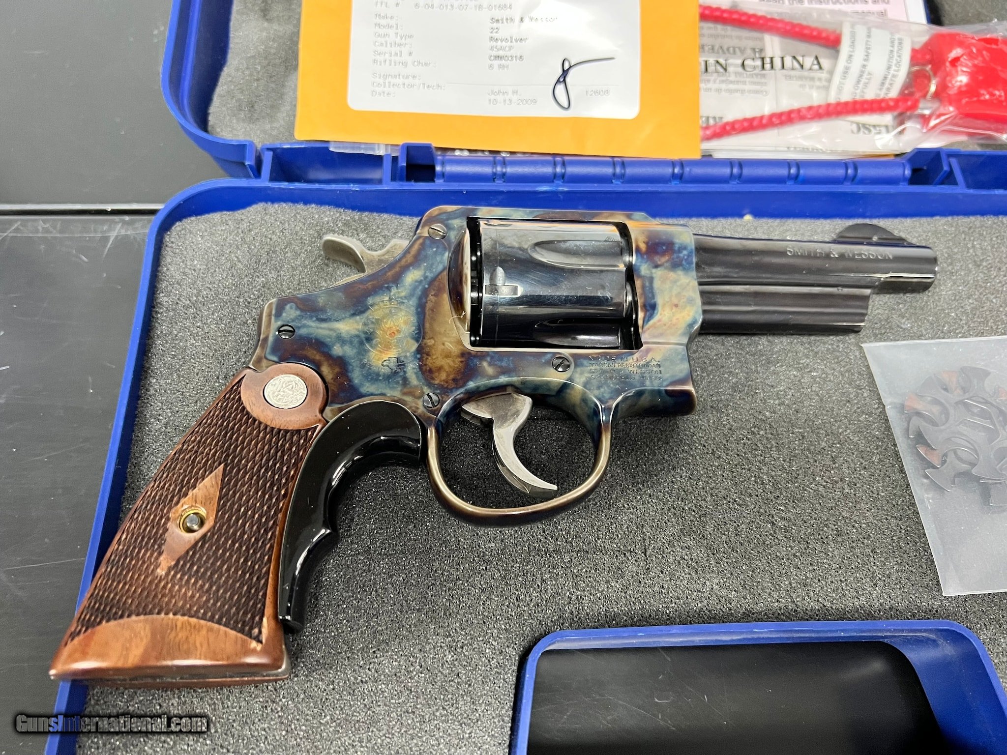 SMITH & WESSON 224 MODEL 1950 CASE / BLUED .45 ACP