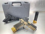 SIG SAUER Custom Works P320 X-Carry Spectre, TiN Gold 3.9" Barrel & Trigger, Greyguns Grip Module & Gas Pedal W/ Leupold Delta Point Pro 9MM LUGE - 1 of 3