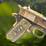 COLT 1911 Customized , 24K Gold, Skulls & Scrolls Engraved , 45ACP - RARE .45 ACP - 3 of 3