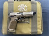 FN FNX-45 Tactical, Threaded Barrel, w/Zipped Soft Case, 2 Mags, Lock, Backstraps, Optic Plates .45 ACP - 1 of 3