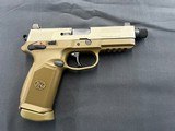 FN FNX-45 Tactical, Threaded Barrel, w/Zipped Soft Case, 2 Mags, Lock, Backstraps, Optic Plates .45 ACP - 2 of 3