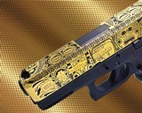 GLOCK EXCLUSIVE: Glock 30 - 45ACP - 24K GOLD Plated with MAYAN AZTEC Design .45 ACP