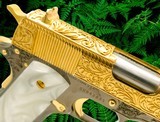 COLT 1911 Customized , 24K Gold, French Scrolls Engraved , 45ACP - RARE .45 ACP - 2 of 3