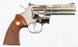 COLT COLT PYTHON 1979 YEAR MODEL 4" NICKEL W/ BOX & PAPERS .357 MAG