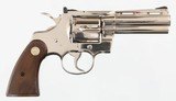 COLT PYTHON 4" NICKEL 1982 YEAR MODEL W/ BOX & PAPERS W/ OFFICERS GRIPS .357 MAG