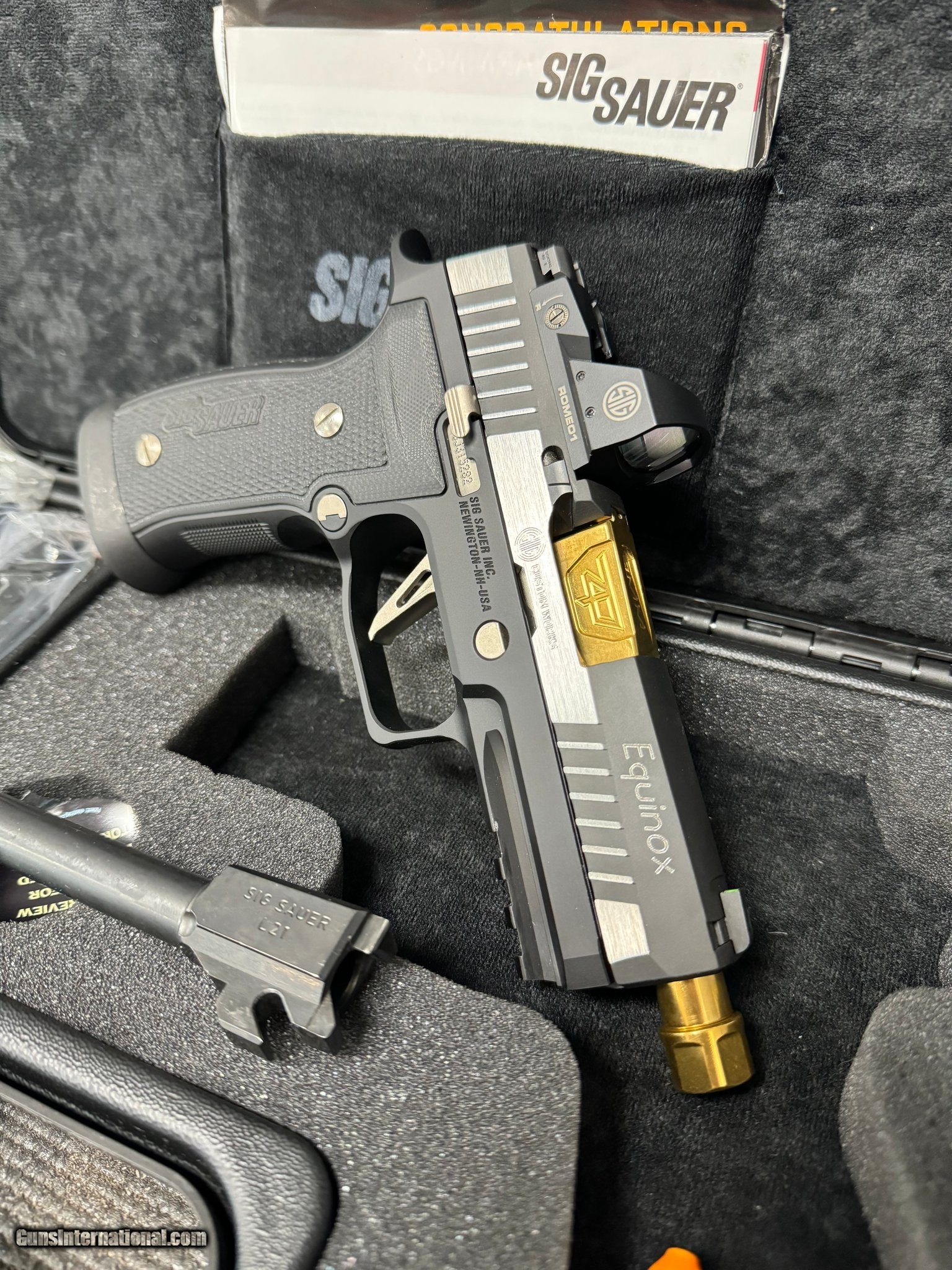 SIG SAUER P320 EQUINOX CUSTOM WORKS 9MM LUGER (9X19 PARA) for sale