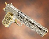COLT 1911 Customized , 24K Gold, Skulls & Scrolls Engraved , 45ACP - RARE .45 ACP - 1 of 3
