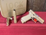 GLOCK 19 X 19X 19-X GEN 5 FDE PEANUT BUTTER 9MM LUGER (9X19 PARA) - 1 of 3