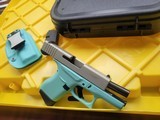 GLOCK 43 - Robin‚‚s Egg Blue / Shimmering Aluminum Cerakote 9MM LUGER (9X19 PARA - 3 of 3