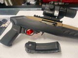 RUGER BLACK AND BRONZE CHARGER WITH RED DOT .22 LR - 2 of 3