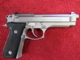 BERETTA BERETTA 92FS INOX FULL STAINLESS 9MM USA MADE 9MM LUGER (9X19 PARA) - 2 of 3