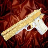 ROCK ISLAND ARMORY Customized 1911, 9mm, 24K Gold, French Scrolls Engraved - RARE 9MM LUGER (9X19 PARA) - 3 of 3
