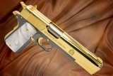 SPRINGFIELD ARMORY 1911 Mil-Spec - 24K Gold & Black Chrome Plated .45 ACP - 1 of 3