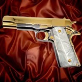 ROCK ISLAND ARMORY 1911 GI FS - 45ACP- 24K GOLD & BLACK CHROME PLATED .45 ACP - 3 of 3