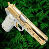 COLT CUSTOM: 1911 - 45ACP- 24K GOLD - Mayan Aztec Engraved .45 ACP - 1 of 3