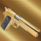 ROCK ISLAND ARMORY Customized 1911 Full Size, 9mm, Mirror Finish Polishing and 24K Gold 9MM LUGER (9x19 PARA) - 1 of 3
