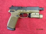 FN FN FNX-45 STANDARD 45 ACP 1 MAGAZINE FDE BLK 2 TONE WITH THREADED BARREL AND NIGHT SIGHTS .45 ACP - 1 of 3