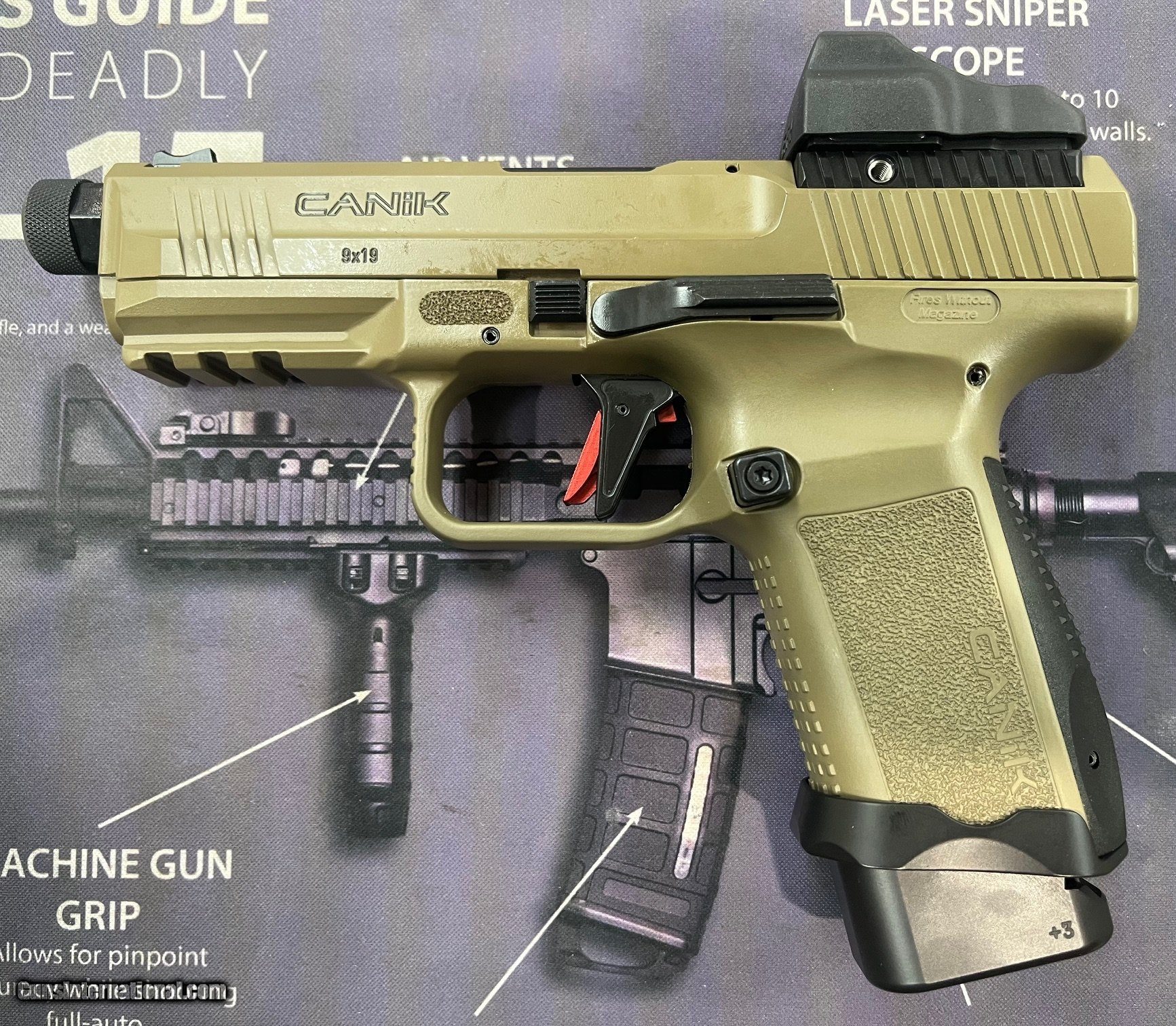 Canik Tp9 Elite Combat W  Vortex Viper 9mm Luger (9x19 Para) For Sale