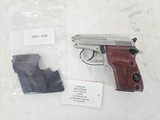 BERETTA 21 INOX w/Wood Grips, Black Grips, Stainless .22 LR