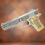 COLT CUSTOMIZED 1911 - 38 Super - 24K GOLD - "EMILIANO ZAPATA" Engraved .38 SUPER - 2 of 3