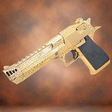 MAGNUM RESEARCH DESERT EAGLE, MK XIX, 50AE, 24K GOLD, "SCROLL ENGRAVING" Design *RARE* .50 AE - 2 of 3