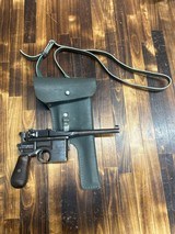 MAUSER M1896 BROOMHANDLE W/ FINN HOLSTER! 7.63X25MM MAUSER - 1 of 3