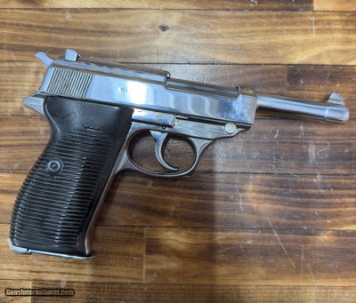 LUGER P-38 HARD CHROME W/HOLSTER, BELT, AND K98 BAYONET 9MM LUGER (9x19 PARA)