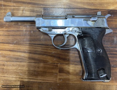 Walther P-38 HARD CHROME W/HOLSTER, BELT, AND K98 BAYONET 9MM LUGER (9x19 PARA) - Image 2 of 3