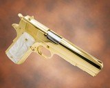 ROCK ISLAND ARMORY 1911 - 45ACP - 5" - Mirror Finish Polishing & All 24K GOLD .45 ACP - 2 of 3