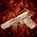 ROCK ISLAND ARMORY 1911 Customized - 45ACP - 18K ROSE GOLD - "MAYAN AZTEC" Design .45 ACP - 3 of 3