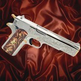 COLT CUSTOMIZED 1911 - 38 Super - 24K GOLD - Skulls & Scrolls Design Engraved .38 SUPER - 1 of 3