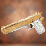 SPRINGFIELD ARMORY Custom: 1911 Mil-Spec, 45ACP, 24K Gold, French Scrolls Engraved .45 ACP - 2 of 3