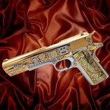 COLT 24K Gold Two Tone 1911 Gov. 45ACP - Mayan Aztec - ONLY ONE .45 ACP - 2 of 3