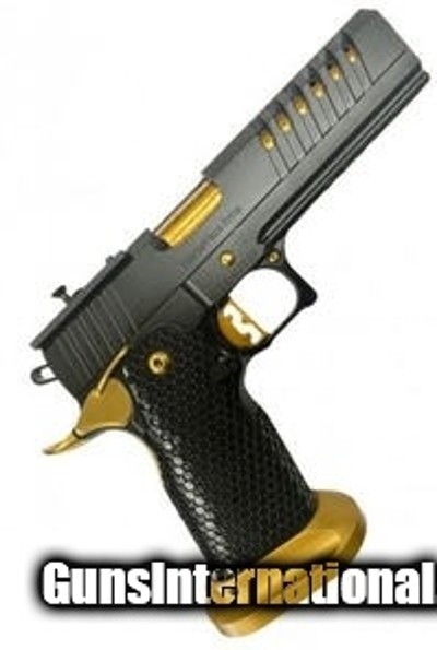 MASTERPIECE ARMS, INC. MPA DS9 Hybrid Black & Gold, Medium Trigger, Trijicon Optic Ready, Ported Barrel, A3 GRIP AGGRESSIVE 9MM LUGER (9x19 PARA)